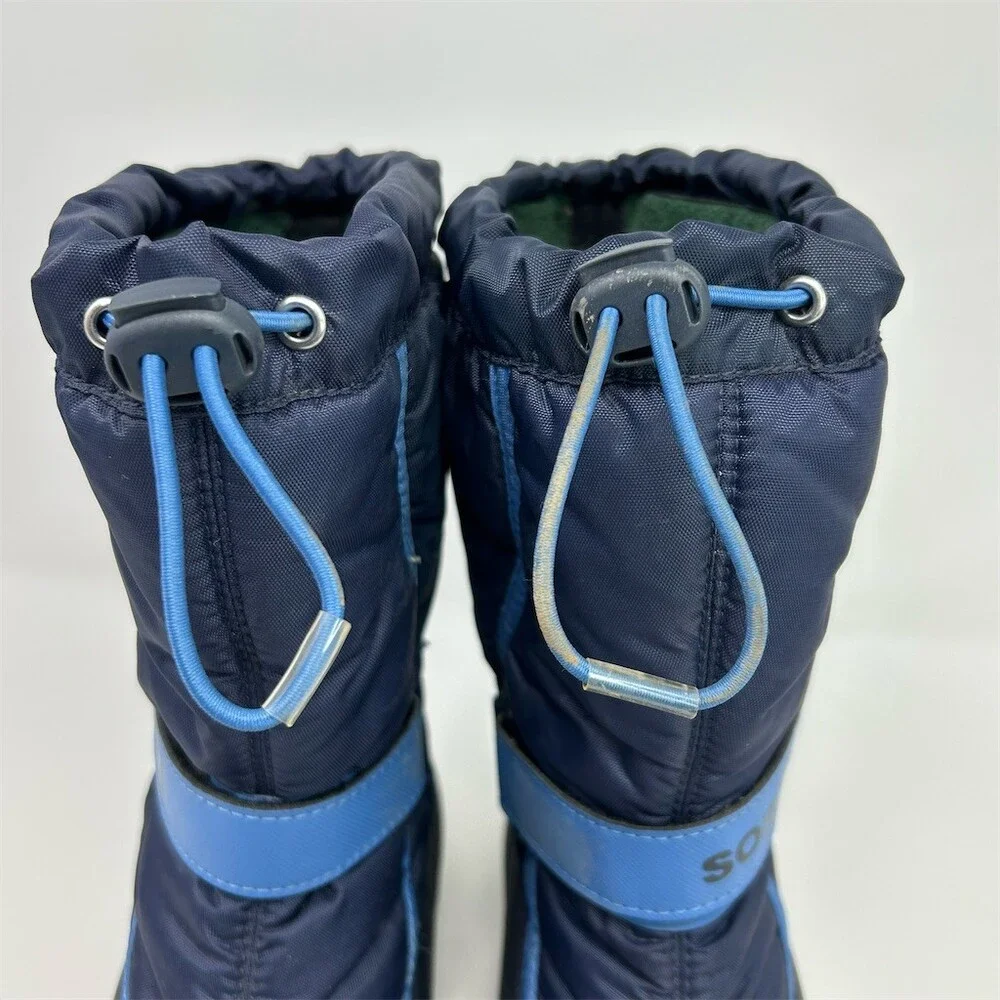 SOREL Youth Flurry Winter Snow Boots Kids Blue Waterproof Insulated Size 5